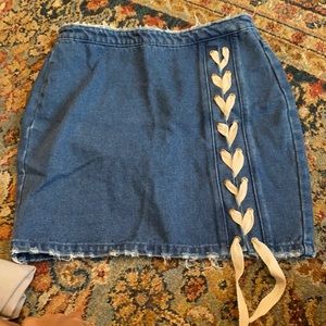 Cute denim skirt